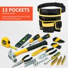 Mapille Men's Tool Belt, Tool Bag Belt with 13 Pockets,