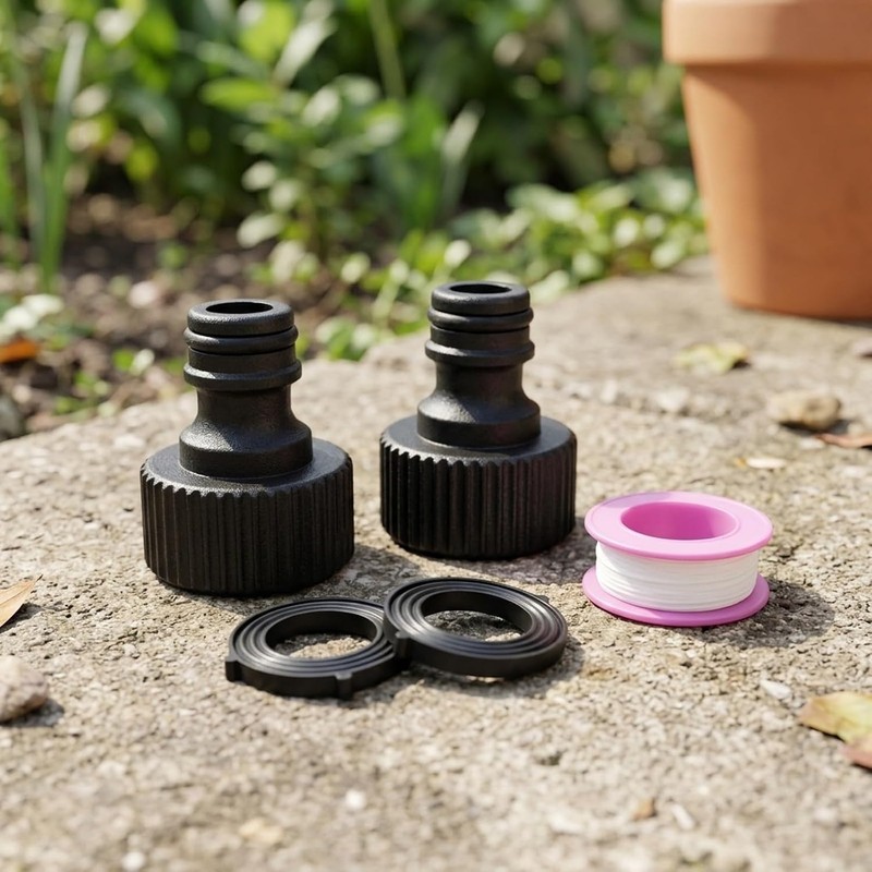 3/4 Inch Garden Hose Quick Connector Kit 2-Piece Plastic