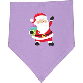 inktastic Santa Claus, Presents, Gifts, Christmas, Xmas Baby Bandana Bib Lavender and Pink 3a043