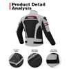 BORLENI Motorcycle Jacket Summer Men's Breathable Armour Protection High Gloss