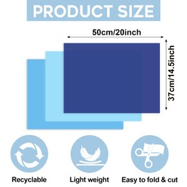 Morcheiong 70 Sheets Blue Tissue Paper Multicolor Art Gift Wrapping Paper Bulk Gift Wrapping for Holiday Crafts Decor Party Festival- Mixed Blue (20 x 14.5 inches /50 x 37cm)