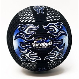 fun gripper 8.5" Fireball Volleyball (Sting Free) W/Embossed Flames -Blue by: Saturnian I