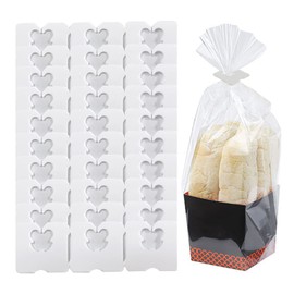 Howinn 100 Pieces Reusable White Plastic Bread Bag Clips Keep Your Food Fresh Longer After Opening 7/8 x 7/8 inches