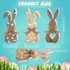 Beeveer 3 Pcs Easter Bunny Decor Wooden Rabbit Spring Decor