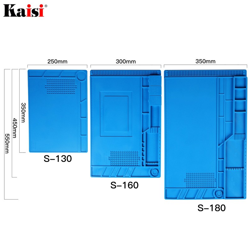 Kaisi Heat Insulation Silicone Repair Mat with Scale Ruler and