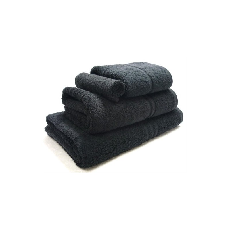 Blue Label 500gsm Plain Hand Towel Black (SEE SIZE OPTIONS)