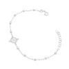 JOYARIS Pulsera Ajustable Nudo Bruja Bolitas Diamantadas Plata 925