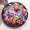 Ligas para el cabello niñas 100PCS Colorful Basic Nylon Ealstic