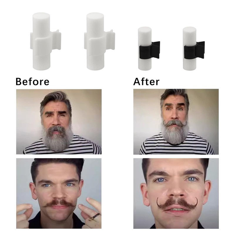 2 Pairs of Handlebar Moustache Training Wheels, Moustache Curler Shape