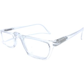Incredible Bargains The Felix Rectangle Half Frame Reading Glasses, Unisex Half Rim Readers + 1.75 Clear