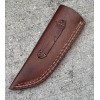 RITE-EDGE 8” Fixed Blade Knife Full Tang Wood Handle Leather