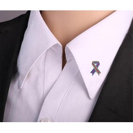 zhanghaoran zhanghaoran Breast Health Ribbon Brooch Metal Badge Decorative Pin Lapel Pin Ribbon Brooch Women's Health Alloy Collar Pin Ladies Brooch Charity Fundraising Event