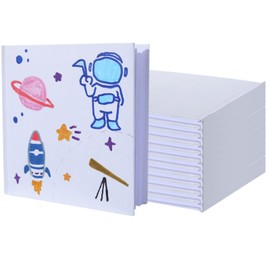 Blank Hardcover Books for Kids to Write Stories, 5x5 inch 36 Pages Hardcover Blank Books Bulk, Blank Unlined Page Make Your Own Book for Father's Day, DIY, Guestbook,Classroom (White,12 Pack)