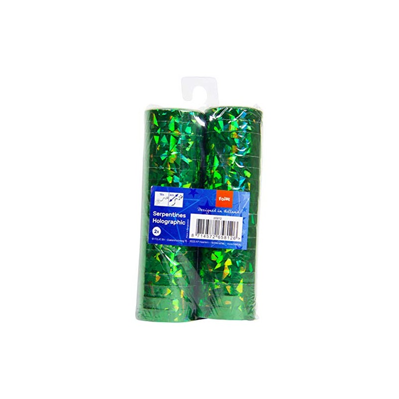 Folat 65812 – Stelle filanti – Verde olografico – 2
