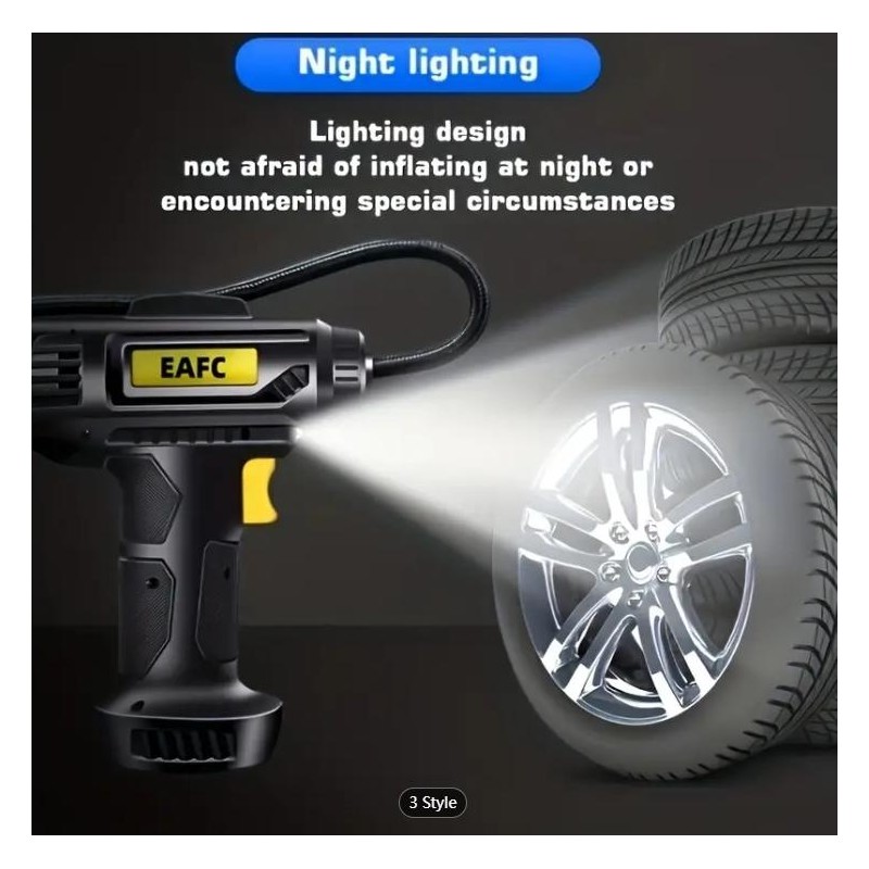 120W Portable Car Air Compressor: Inflate Your Tires With Ease