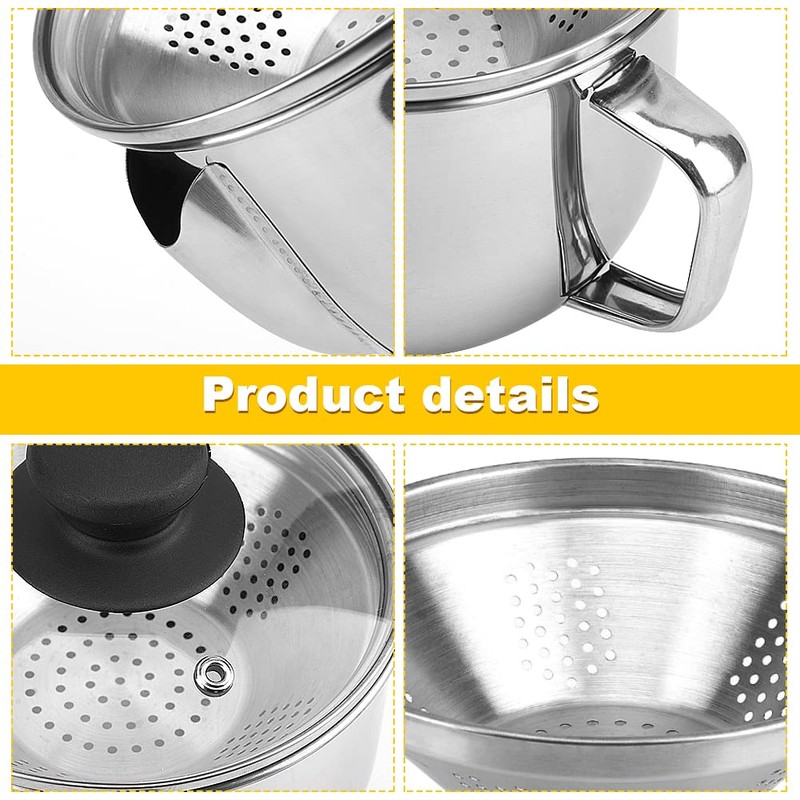 Stainless Steel Fat Separator 4 Cup/1000ML Gravy Grease Separator with