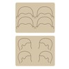 10pcs Tattoo Scalp Practice Skin Front Side Ink Free Rubber