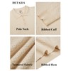 Hardaddy Men's Knit Polo Shirts Long Sleeve Button Up Pullover