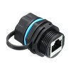 sourcing map RJ45 Panel Mount Coupler, IP68 Shielded Industrial Panel