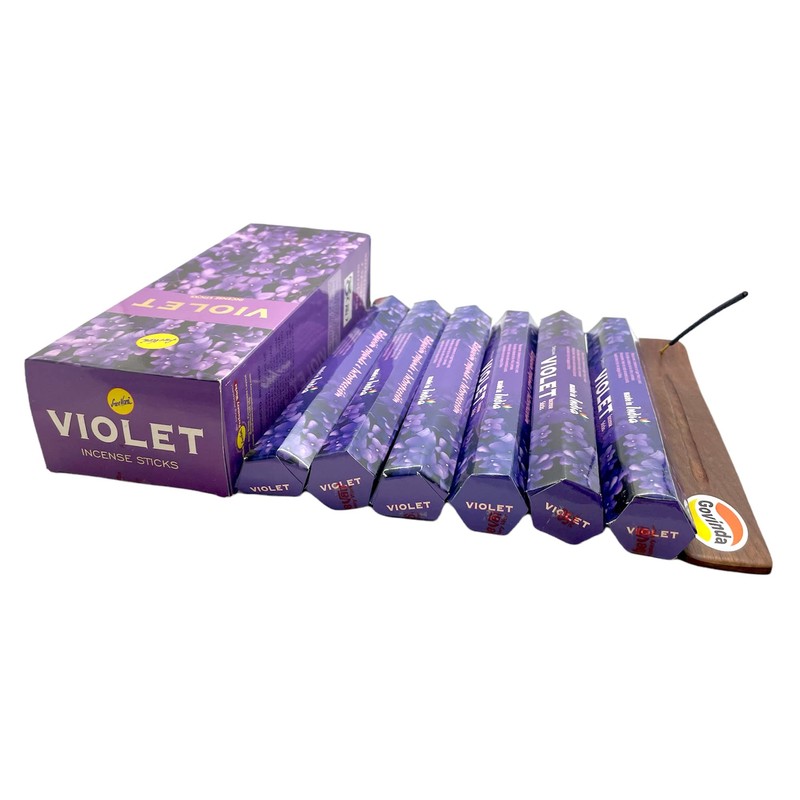 Violet Incense Sticks and Incense Stick Holder Bundle Insence Insense
