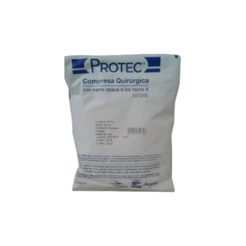 Generic Compresa quirúrgica para vientre esteril 24x20 protec c/5 pz,