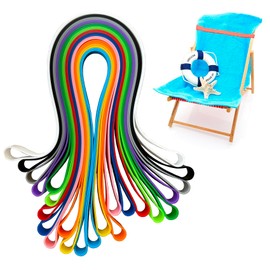 12 Pack Towel Bands for Cruise Chairs, Silicone Towel Clips for Beach Chairs, Multi-Color Towel Bands for Beach Chairs, Multi-Functional Beach Towel Bands Cruise Towel Bands Beach Towel Holder