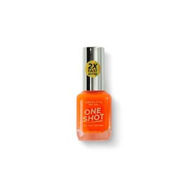Absolute New York One Shot Nail Polish, Fast Drying, Gel Effect, High Shine, Vibrant, Quick Drying and Long Lasting (MNOS02 Neon Orange, .5 fl oz)