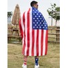 Bindefon American Flag Overalls Men,4th of July Cape,USA Sunglasses,Patriotic Socks,4