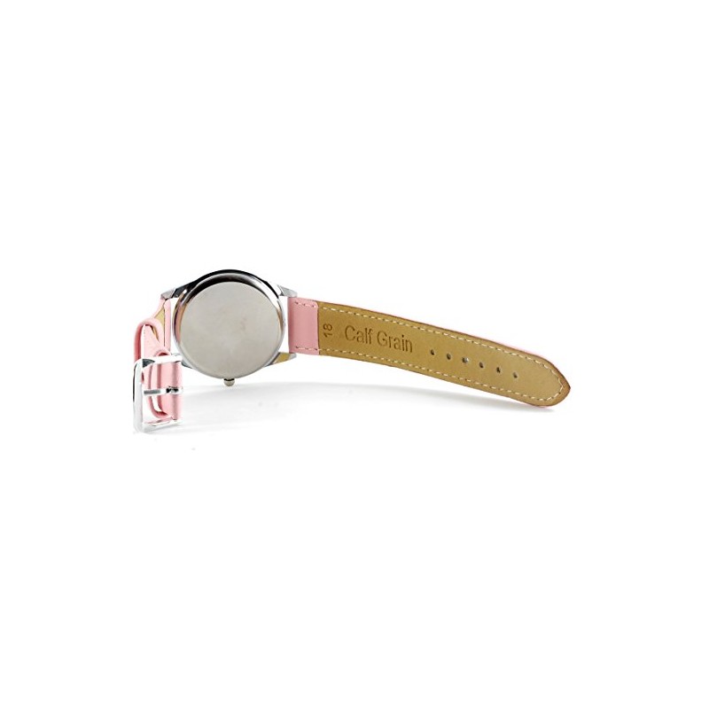 TAPORT Baby Pink Leather Round Watch for ogre Fans