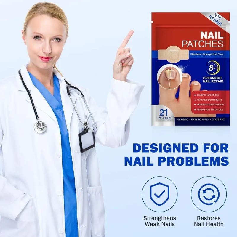 N8c| Parches For Uñas, 42 Unidades, Tratamiento For Uñas De