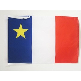AZ FLAG Acadia Flag 18'' x 12'' Cords - Canada - Acadian Small Flags 30 x 45cm - Banner 18x12 in
