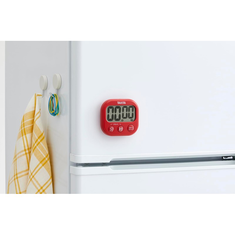 Digital Timer, Antibacterial and Visible Timer, Cherry Red TD-429-RD