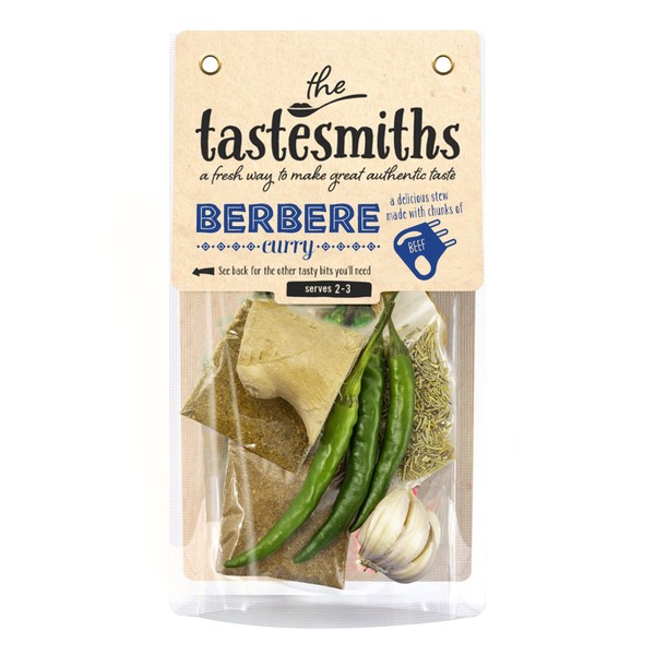 Berbere Tastesmiths DIY Curry Kit with Fresh Ingredients to Make an Authentic Indian Curry Recipe and Heat Guide Included | Serves 2-3