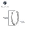NKlaus Single 585 14 Carat Gold White Gold Hoop Earrings