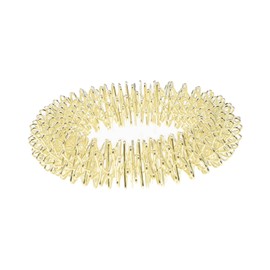 IWOWHERO 2pcs Wrist Massage Golden Acupressure Metal Accessories for Women Girls Relief for Joint Fatigue Includes Two Fits