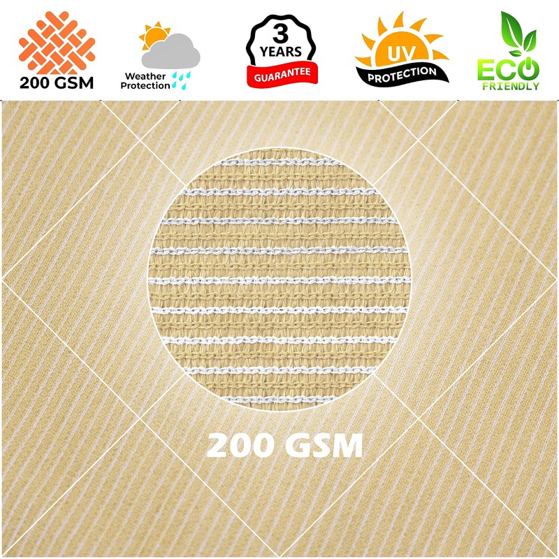 Royal Shade 20' x 20' x 20' Beige Triangle Sun