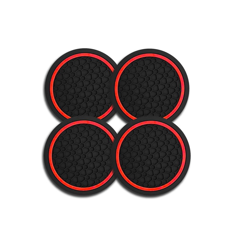 4PCS Car Cup Holder Coasters, Dustproof Automotive Interior Accessories Mat,2.75