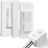 SURAIELEC 3 Way Wireless Light Switch and Receiver Kit, Decorator