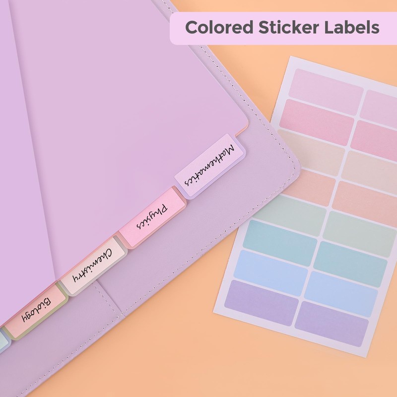 Plastic Binder Dividers with Two Pocket and Tab Binder Divider