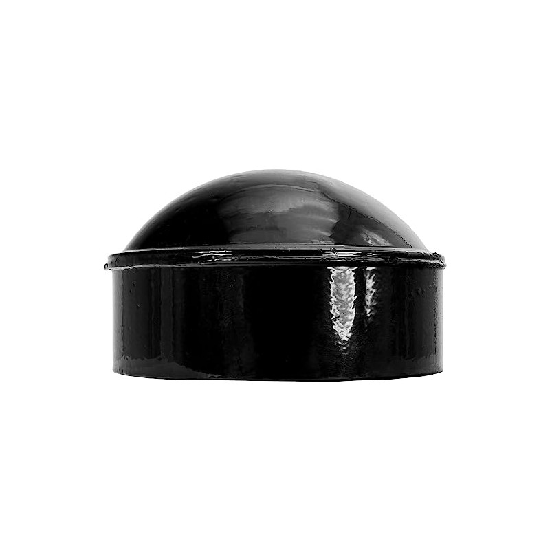 3-1/2" Black Powder Coated Pressed Steel Chain Link Post Cap