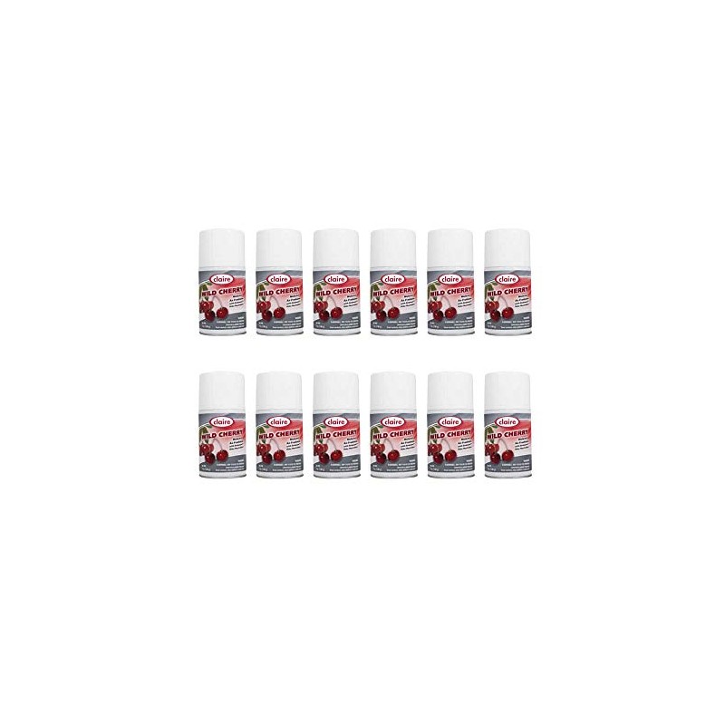 Claire CL107-12pk Wild Cherry Metered Air Freshener; 7 Oz. Net