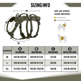 OneTigris Dog Harness, T-Bone Tactical Harness with 2 Handles, Escape Proof, Adjustable Chest Harness for Dogs, Hunting, Hiking, Training, Walking, Outdoor Activities (Green, M)