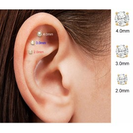 3 Helix Conch Piercing Ear Cartilage Tragus Jewelry with Bucket Forceps