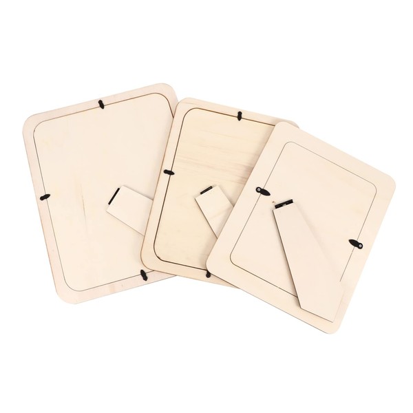 SHINEOFI 3pcs DIY Picture Frame with Stand for Crafting and