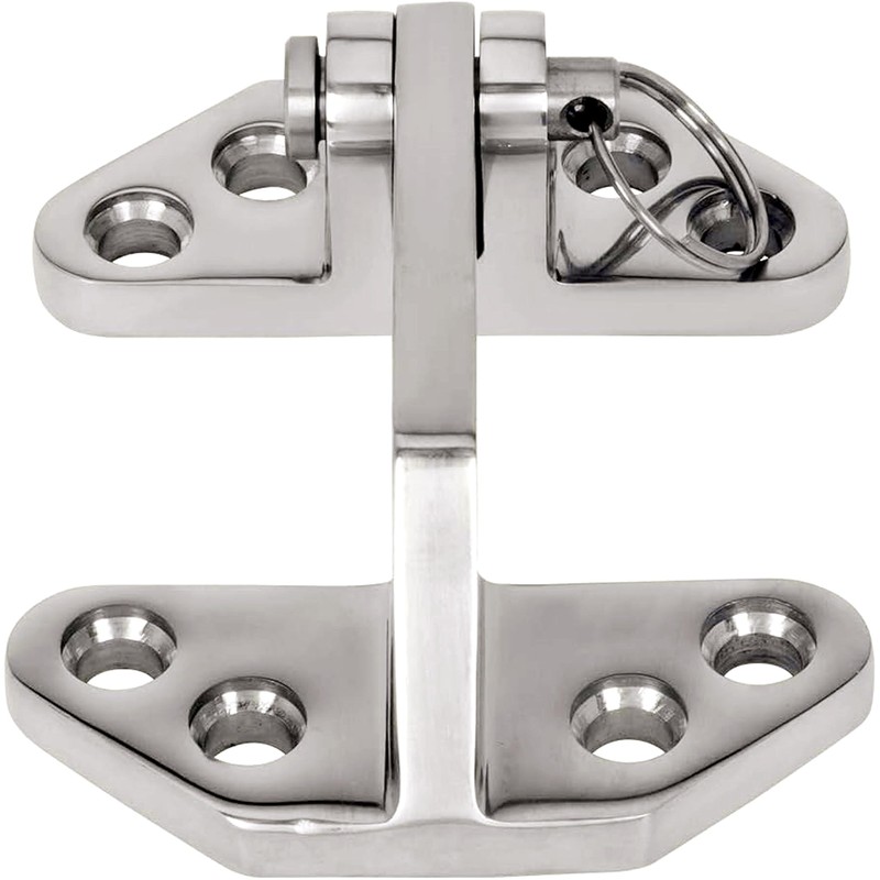 Long Reach Stainless Hatch Hinge, Heavy Duty Marine Grade 316