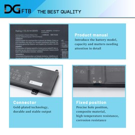DGFTB C41N2013 C41N2013-1 Laptop Battery for Asus ROG Strix G15 G513 G513IM G17 G713 G713IM G713QM Rog Strix Scar 15 G533 G533QM G533QR 17 G733 G733ZM G15 GA503 S17 GX703 GU603HE(15.4V 90Wh/5675mAh)