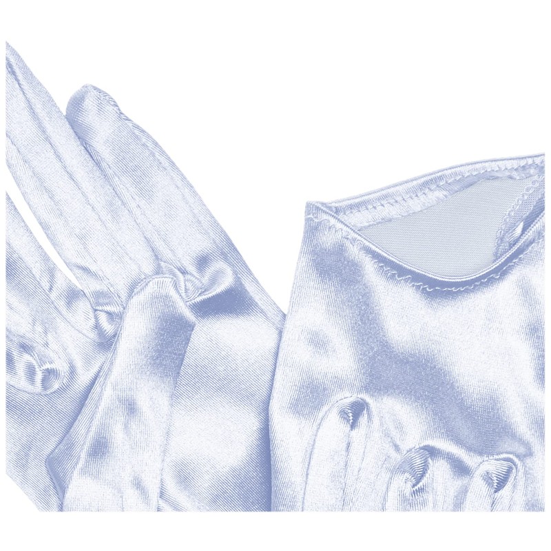 Leg Avenue Mini Guantes de satén recortados para Mujer, Blanco,