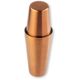 Tablecraft Stainless Steel Cocktail Shaker, 18 oz | 530 ml Drink Mixer 2 Can-on-Can Boston Mixing Cups, Mix Martinis, Shots, Espresso Cocktails, and Alcohol Drinks, For Professional Bartenders, Bronze