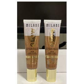 Milani Glow Hydrating Skin Tint 1.0fl Oz color 410 dark to deep set of 2