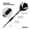 DESIGNA DARTS Marine | 80% Tungsten Barrel Steel Tip Dart